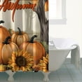 thumbnail image 3 of Welcome Autumn Pumpkin Sunflower Shower Curtains,Reusable Show Curtain with Hooks Retro Polyester Fabric Curtains for Bathroom Bathtub Autumn Holiday, 3 of 5