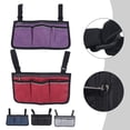 thumbnail image 5 of Camping Chair Armrest Storage Bag Wheelchair Chair Side Bag W/ Reflective Strip, 5 of 7
