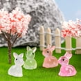 thumbnail image 4 of Glow in The Dark Bunny Figurines - 70 Pcs, Mini Resin Animals for Aquarium & Fairy Garden Decor, Gifts(DSF), 4 of 7