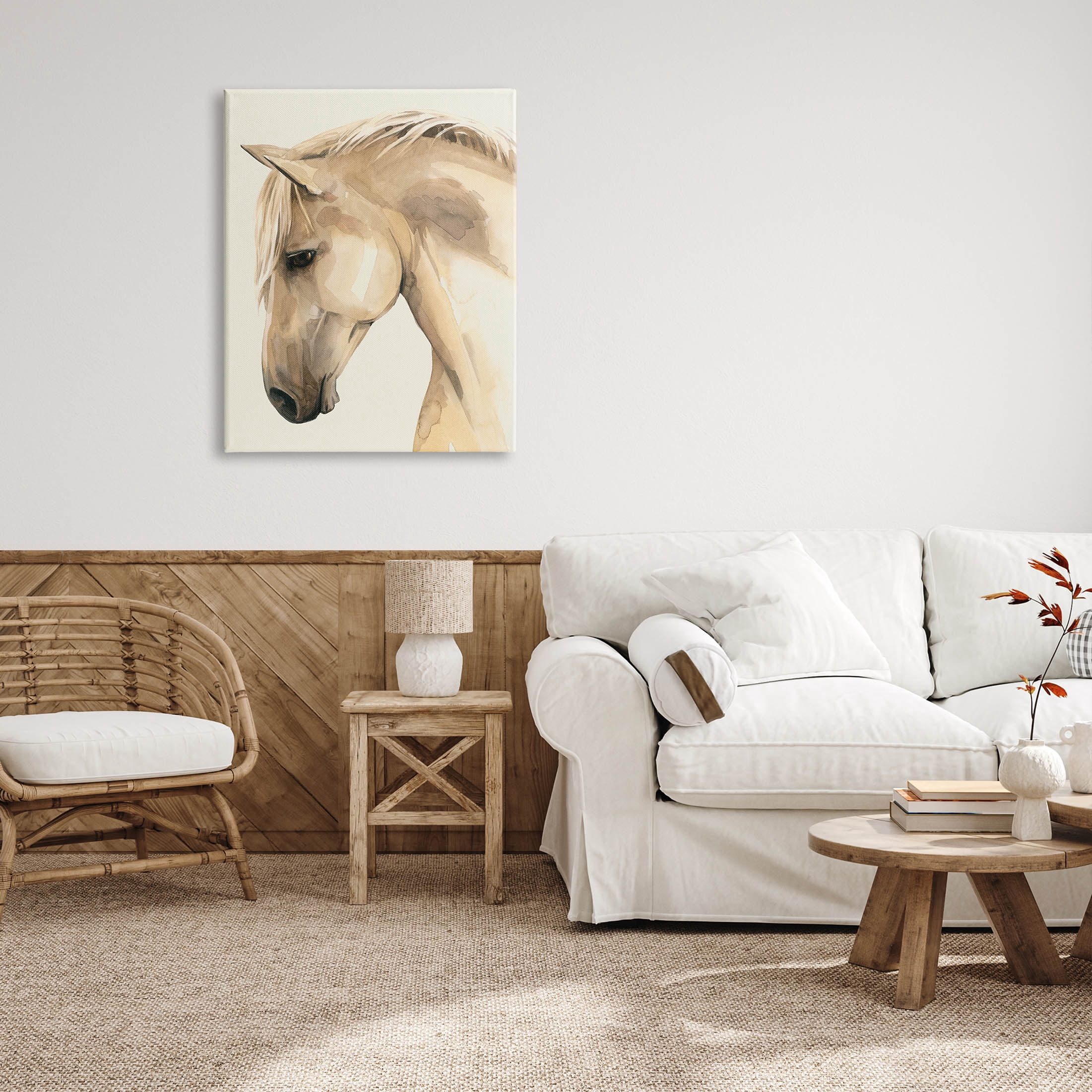 Stupell Industries Country Horse Farm Animal Portrait Graphic Art Gallery Wrapped Canvas Print Wall Art, Design by Grace Popp