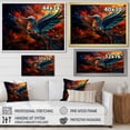 thumbnail image 4 of Designart "Flight of Blue Hummingbird in Tropics" Animals Framed Wall Art - Modern Farmhouse Blue Hummingbird Entryway Framed Wall Art, 4 of 6