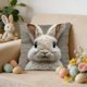 thumbnail image 4 of CaiYueKe Easter Throw Pillow Cover Faux Embroidery Bunny Chick Floral Decorative Cushion Cover Sofa Bedroom Home Decor Farmhouse Spring Holiday Decorative Pillow, 4 of 7