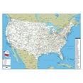 thumbnail image 2 of Compact 18x29 Inch United States Road Map - Space-Saving White Canvas Wall Map for Small Rooms, 2 of 10