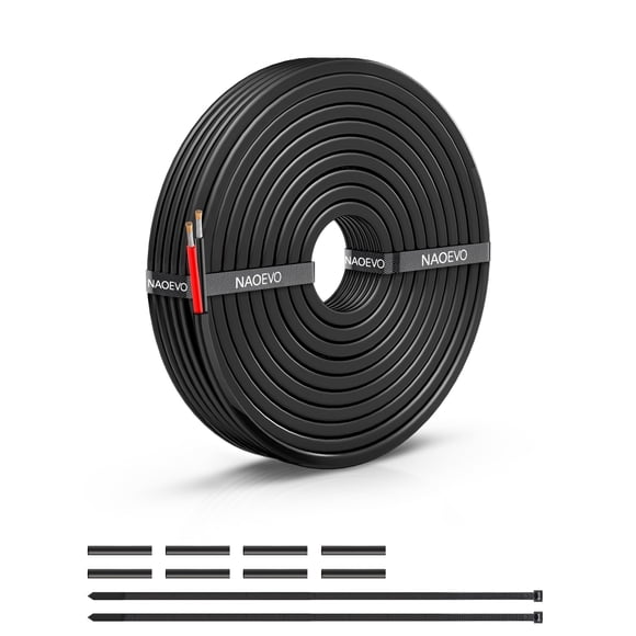 Cable Eléctrico NAOEVO 10 AWG, 2 Conductores, 4.5 m Flexible