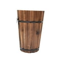 thumbnail image 1 of Maceta de barril de madera, jardinera para patio, interior y exterior, con asas ergonómicas, maceta para plantas de jardín, jardinera. Estilo B, 1 of 8