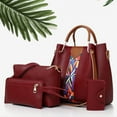 thumbnail image 3 of MUSOIE Purses for Women Large Shoulder Handbag Tote PU Leather Crossbody Bag Ladies Wallet Set 4pcs, 3 of 4