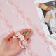 thumbnail image 3 of Cinta de encaje bordado con rosas rosas de 5 yardas y apliques florales de 1.5 pulgadas para bodas, costura y manualidades. Cinta con borde de encaje de vid blanca., 3 of 5