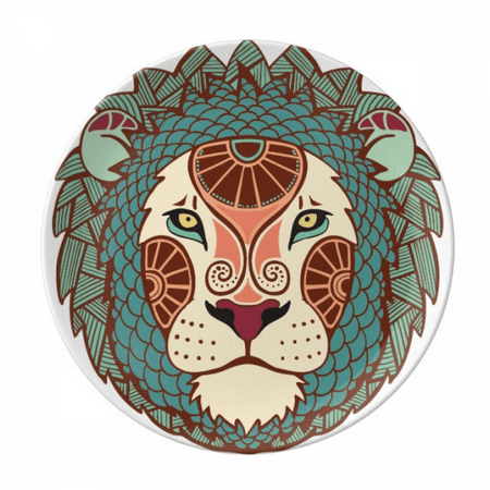 

Leo Constellation Zodiac Symbol Plate Decorative Porcelain Salver Tableware Dinner Dish