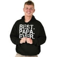 thumbnail image 3 of Best Papa Ever Worlds Greatest Dad Hoodie Hooded Sweatshirt Men Brisco Brands S, 3 of 5