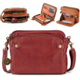 thumbnail image 1 of LAICAIW Sacs à Bandoulière en Cuir et Pochettes, Pochette à 3 Couches pour Femmes avec Multiples Compartiments, Sac à Main Tout-Terrain, 1 of 7