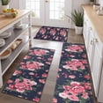 thumbnail image 2 of Pioneer Flower Floral Print Pattern Kitchen Rugs Sets Of 3,Kitchen Runner Rugs Non Skid Washable,Decorative Kitchen Floor Mats for Kitchen,Sink,Laundry,17"x30"+ 17"x47" + 17"x59", 2 of 6