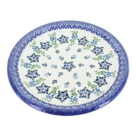 

Blue Rose Polish Pottery Star Lily Dinner Plate