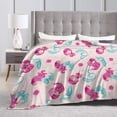 thumbnail image 6 of Cute Mermaids Pink -Fleece Blanket, 50"X40" in Throw Blanket for Bed Couch Sofa, Lightweight Breathable Decorative Bed Blanket, Fuzzy Soft Flannel Blankets for All Seasons, 6 of 6