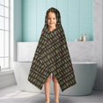thumbnail image 6 of Dark Brown Bigfoot and Tree Pattern Hooded Bath Towel，50"x30" for Ages 3 To 12 Kids, Quick Dry Lightweight Soft Microfiber Hood Beach Towel Cover Up for Kids, 6 of 7