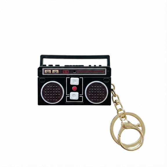Recordable Keychain Vintage Mini Tape Recorder with Playback Function Classic Retro Design Personalized Voice Message Gift for Friends and Family