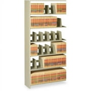 Tennsco Add-on Shelf 48" x 12" x 88" - 7 x Shelf(ves) - Letter - 400 lb Load Capacity - Sand - Steel - Recycled - Assembly Required