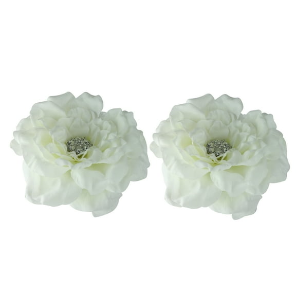 Allstate Floral Set of 2 Ivory Artificial Rose Spring Floating Flowers 5"