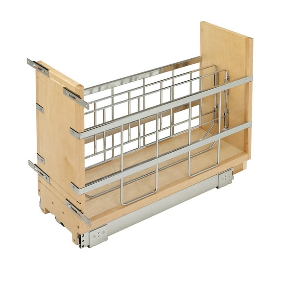Rev-A-Shelf Organisateur Coulissant de 5 Pouces avec Roulements à Billes à Fermeture en Douceur, 447-BCBBSC-5C