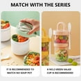 thumbnail image 6 of Double Layer Salad Cup with Lid and Spoon, 24.2x10.5x11.2 Cm Plastic Portable Meal Prep Container, Non-slip Grip & Leak-proof Seal for Office Lunches, Campus Meals, and On-the-go Thy Eating, 6 of 9