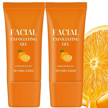 1PCS Orange Enzymes Exfoliating Gel Face Scrub,Orange Brightening Exfoliating Exfoliating Exfoliating Gel for Women,Pore Cleanser Face,Refines the Skin Complexion and Scrub Against Impurities Redness