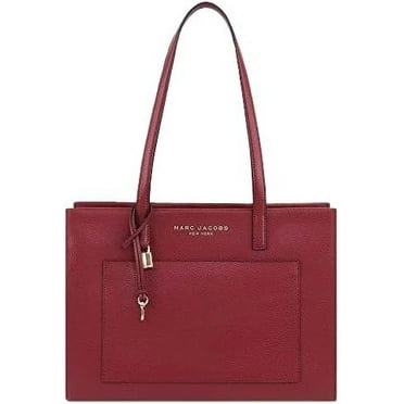 Marc Jacobs H049L03FA22 Pomegrante With Gold Hardware Womens Leather Grind Tote Bag