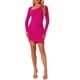 thumbnail image 2 of Vestido de cóctel elegante de manga larga con fruncidos de INSPIRE CHIC, 2 of 6