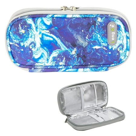 YOUSHARES Insulin Cooler Travel Case - Travel Ice Pack for Diabetic Organize Supplies Diabetes Bags Insulated Cooling Bag (Quicksand Blue)