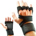 thumbnail image 1 of Guantes de entrenamiento para hombre y mujer, guante de medio dedo para levantamiento de pesas con envoltura de muñeca para gimnasio, entrenamiento deportivo, bicicleta, guantes motociclista Fivean Guantes deportivos, 1 of 2