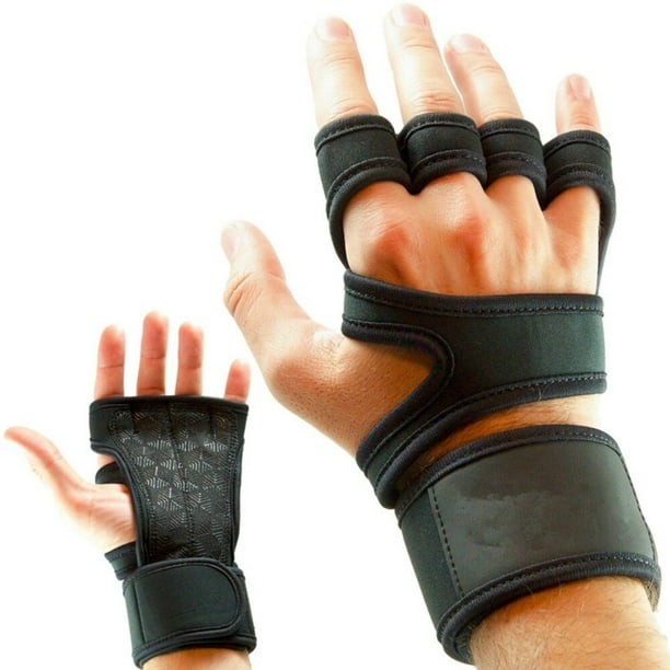Guantes deportivos de entrenamiento cruzado con soporte de muñeca para mujeres, gimnasio, entrenamiento, levantamiento de pesas y Fitness, silicona sin callos, guantes para trajes Fivean Guantes deportivos