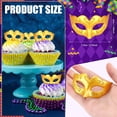 thumbnail image 2 of 24 Pcs Mini Masks Masquerade Small Masquerade Mask Cake Toppers Decorative Mardi Gras Venetian Party Decoration(Gold), 2 of 4