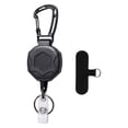 thumbnail image 1 of GUOOL Retractable Keychain with Phone Tether Carabiner Badge Holder for Traveling Style A, 1 of 9