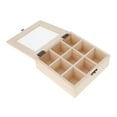 thumbnail image 4 of Caja de Almacenamiento de Sin Terminar de 9 Rejillas, Caja de Joyería de Cuadrada, de Almacenamiento, para Manual Yuyangstore Caja de joyería de madera, 4 of 8