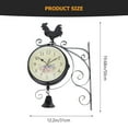 thumbnail image 2 of EIMELI 1Pc Wall Clock Wall Hanging Clock Iron Art Hanging Clock Double Sided Clock, 2 of 6