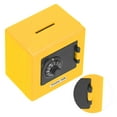thumbnail image 4 of Caja de seguridad de simulación para guardar dinero para niños, con cerradura codificada, para guardar monedas y dinero en efectivo, color amarillo, 4 of 14