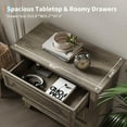 thumbnail image 6 of 3 Drawer Dresser, Wooden Storage Chest of Drawers with Exquisite Metal Handles, Small Storage Cabinet, Modern Design Dresser for Living Room, Hallway, 6 of 7