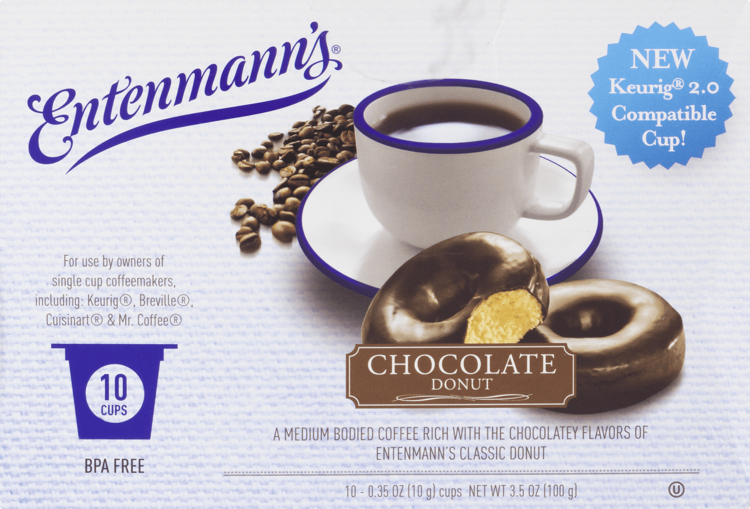 Entenmann's Chocolate Donut Single Serve 10 Count