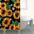 thumbnail image 4 of Waterproof Cute Sunflower Colorful Shower Curtain 72x72 Inch Boho Style Polyester Unique Shower Curtain for Bathroom Hotel Home Decor with 12 Plastic Hooks, 4 of 5