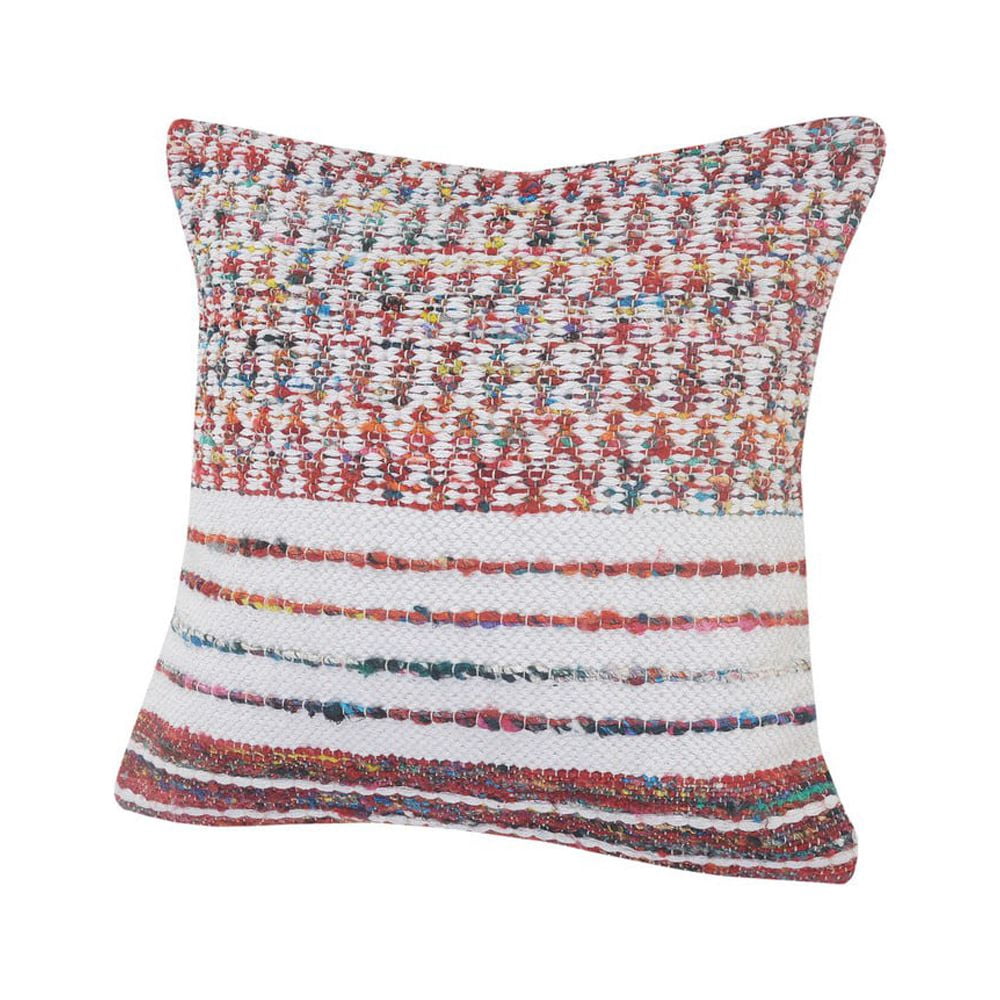 Harlow Hill Nomad 20" x 20" Geometric Adult Decorative Throw Pillow Cover, White/Multicolor