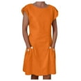 thumbnail image 2 of Tshirt Dress Women Summer Loose Fit Short Sleeve Crewneck Casual Mini Dresses with Pockets T Shirt Dresses for Women, 2 of 7