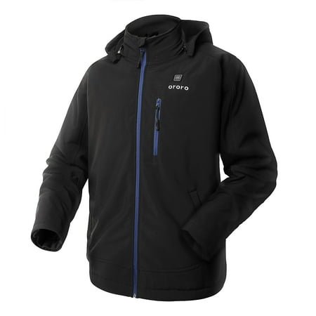 ororo Men's Soft Shell Heated Jacket Kit With Detachable Hood and Battery Pack