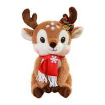 Aooww Reindeer Stuffed Animal, Deer Fawn Plush Toy, Toddlers Small Baby Deer Animal Plushie, Christmas Party Soft Toy, Gift for Kids Boys Girls, Stocking Stuffers, Christmas Home Decor, H