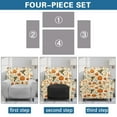 thumbnail image 6 of POLERO Hummingbird Pumpkin Floral Pattern Recliner Sofa Covers Thanksgiving Recliner Chair Covers Couch Cover for Reclining Couches with Side Pockets Elastic Furniture Protector, 6 of 7