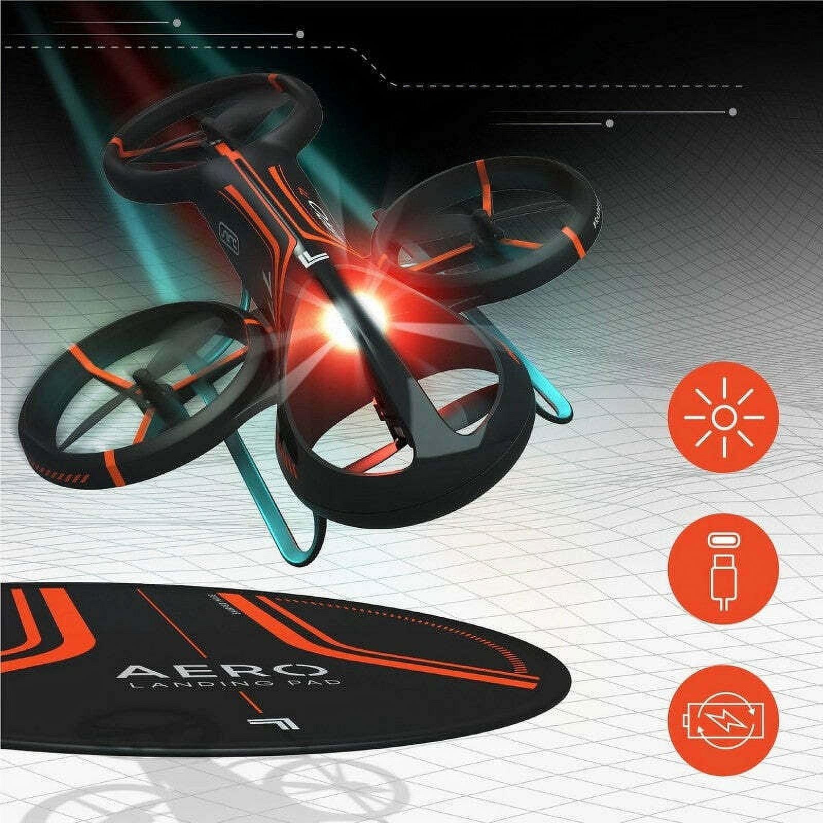 Sharper Image® Rechargeable LED Aero Stunt Drone for Children, Orange/Black