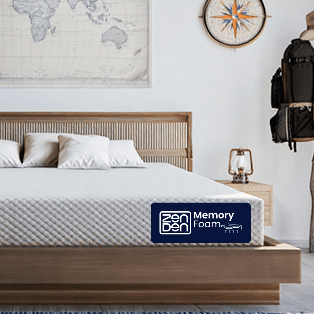 ZenDen 8" Twin Medium Firm Tight Top Memory Foam Mattress