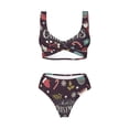 thumbnail image 4 of Rocae Merry Christmas for Bikini Set for Women Two Piece Sexy High Swimsuits Split Crossover Bikini, 4 of 9
