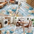 thumbnail image 5 of Hallway Runner Rugs 2.7x5 Ft, Blue Beach Coastal Non Slip Area Rugs for Kitchen Bedroom Entryway, Summer Nautical Coral Shell Botanical Vintage Washable Carpet Runner Rug Floor Mats for Bedroom, 5 of 8