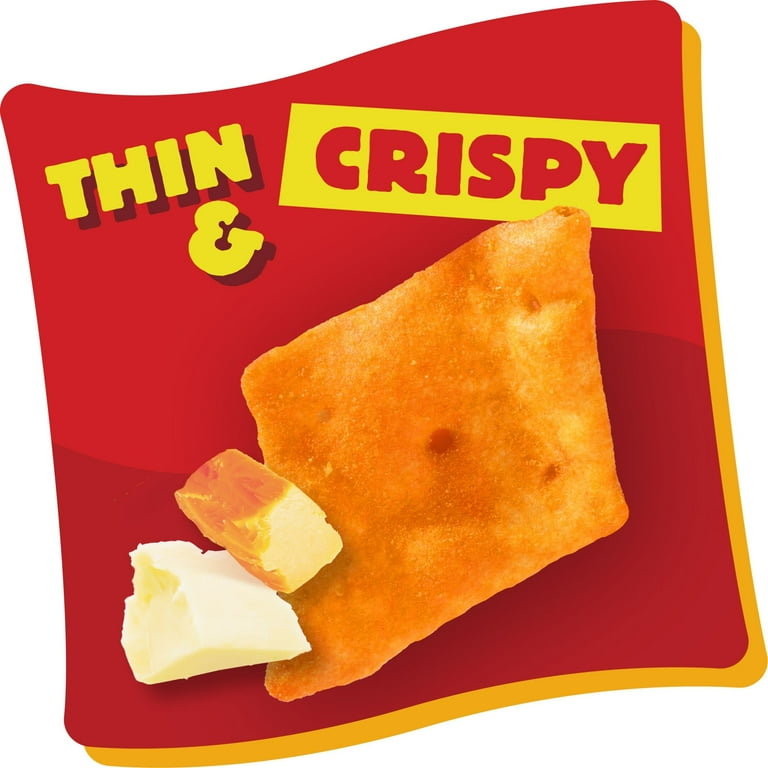 ピーナッツページ Cheez-It Snap'd Double Cheese Cracker Chips, Thin Crisps, 12