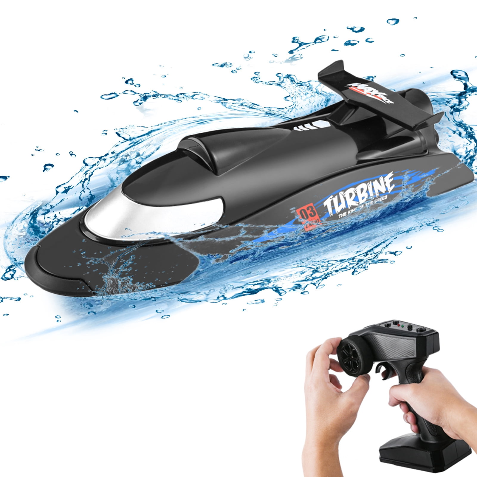 Btidfty Flytec V009 Rc Boat Waterproof 2.4GHz 30km/h Ship with Battery (Black)