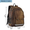 thumbnail image 2 of FORMRS Unisex School Backpack 17" Student Travel Bag with Laptop Compartment, Wood Grain, 2 of 7