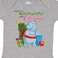 thumbnail image 4 of Inktastic I Want a Hippopotamus for Christmas Boys or Girls Baby Bodysuit, 4 of 5